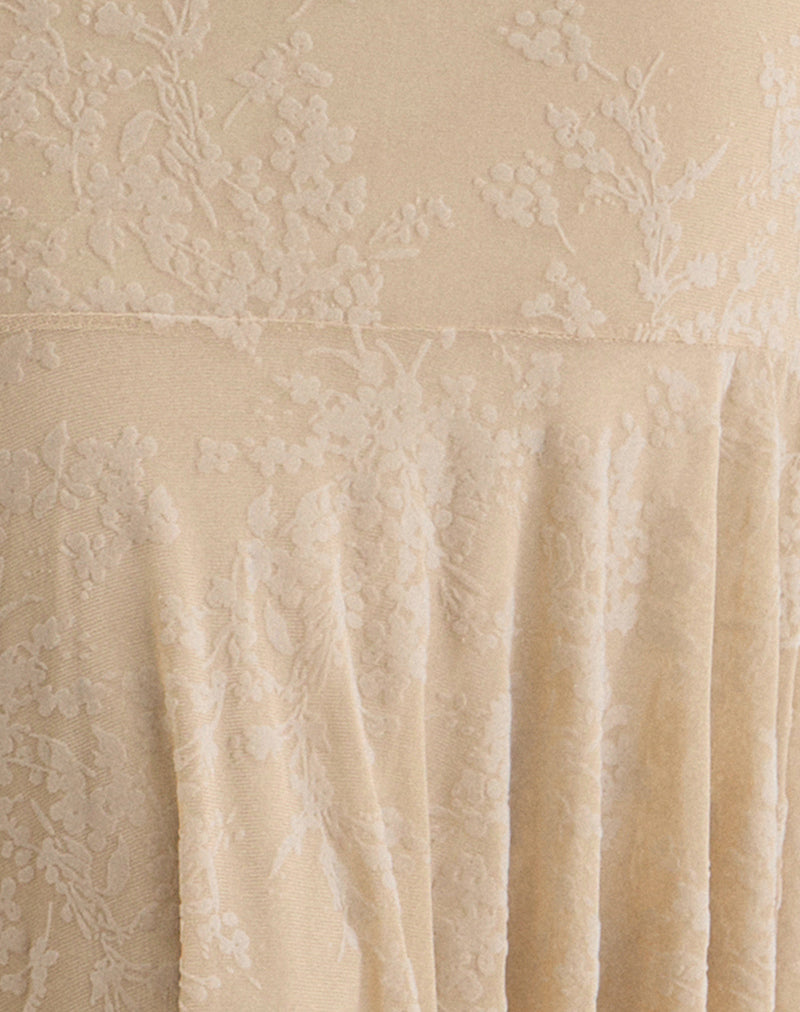 Image of Disini Midi Dress in Moss Petal Coconut Milk