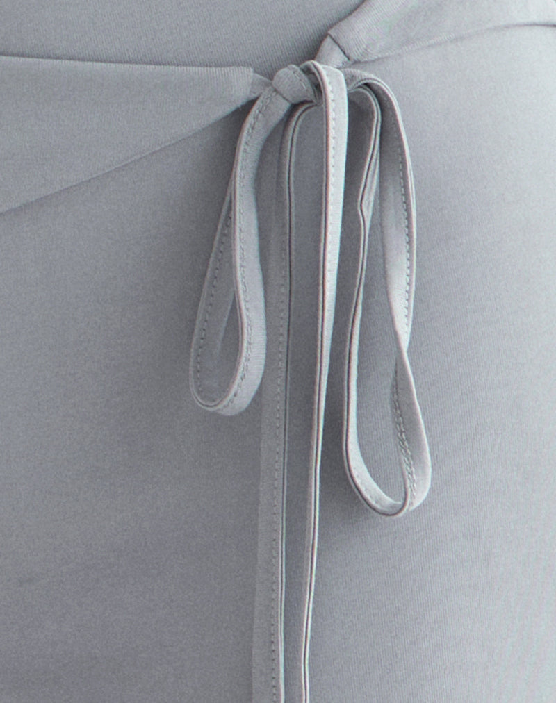 Image of Donata Trouser in Grey with Belt