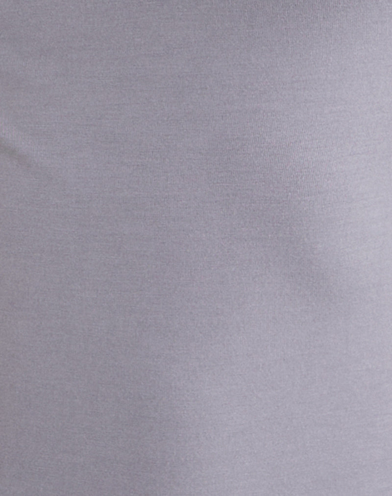 Image of Donela Long Sleeve Top with Flower Ring in Lilac Grey