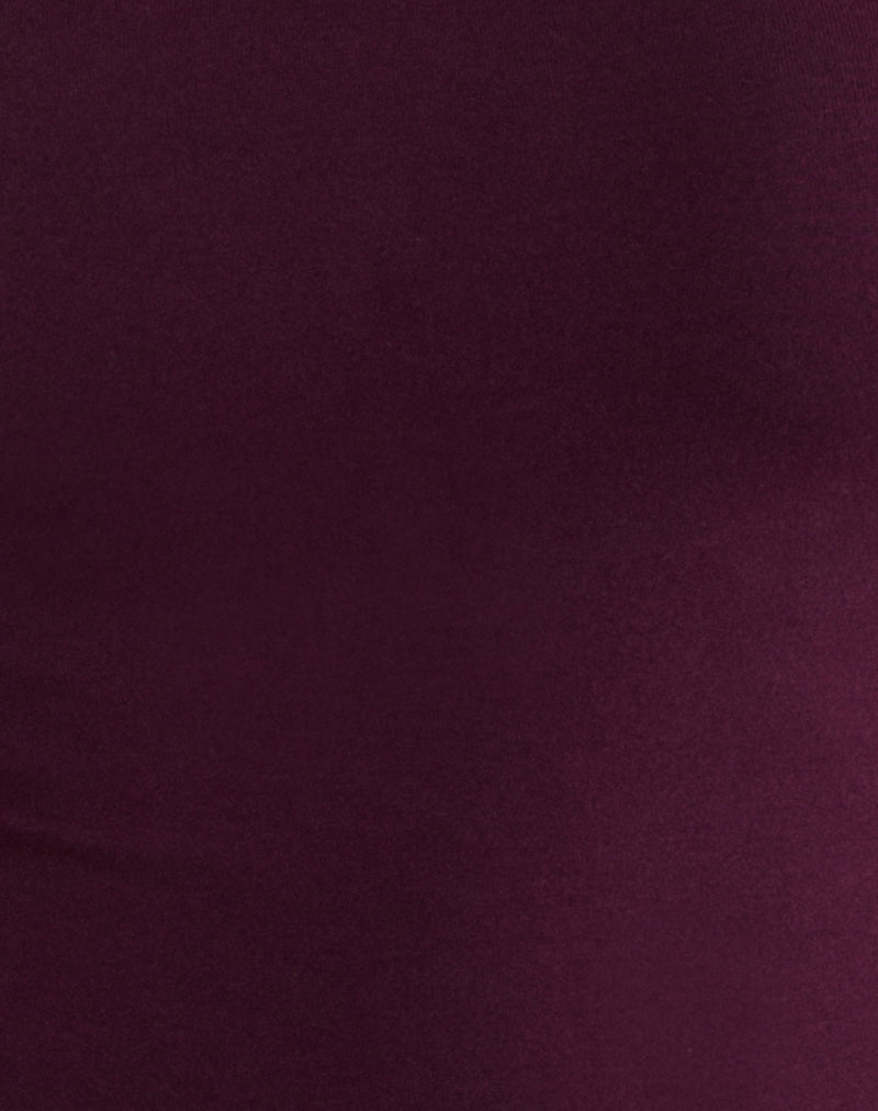 Image of Donela Long Sleeve Top with Flower Ring in Redwood