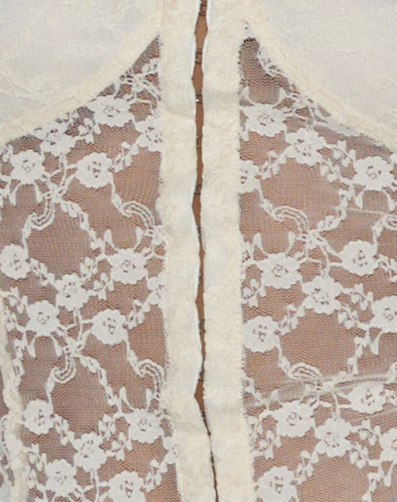 Image of Dovica Corset Top in Ivory Canina Rose Lace