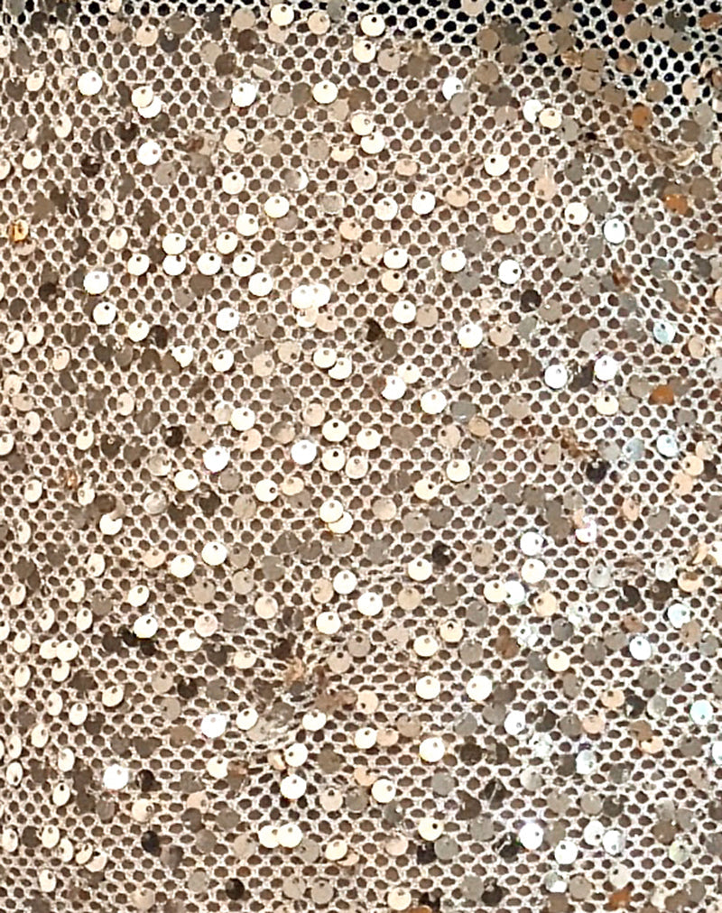 Image of Dudley Vest Top in Sequin Mesh Gold