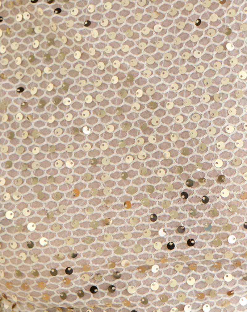 Image of Dudley Vest Top in Sequin Knit Cream