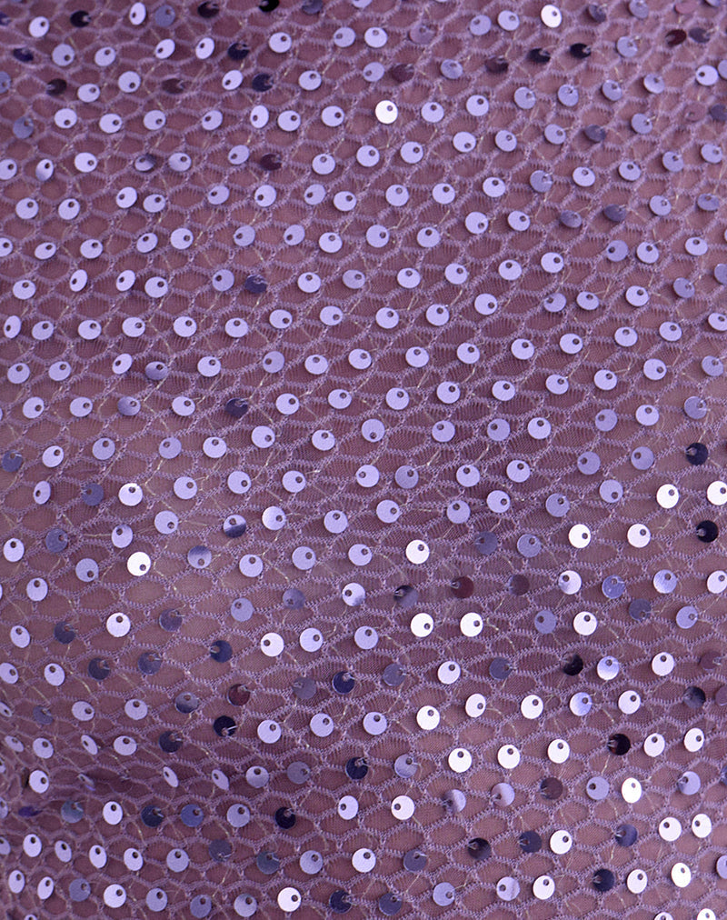 Image of Dudley Vest Top in Sequin Knit Purple