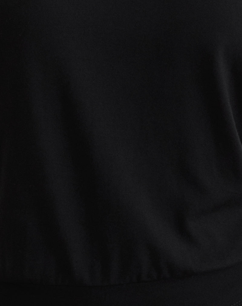 Image of Dyilla Arrow Neck Top in Black