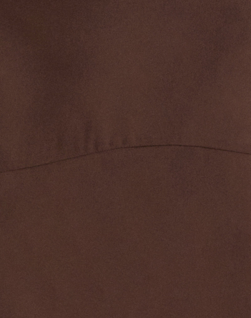 Image of Namora Midi Skirt in Chiffon Brown