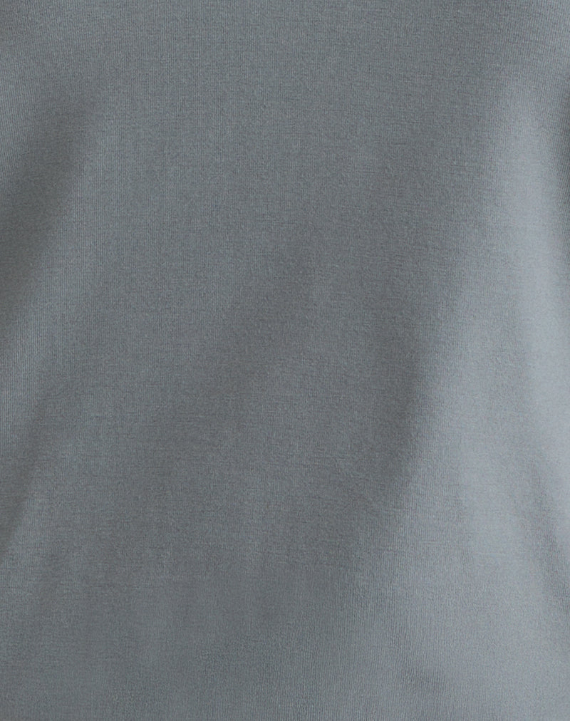 Image of Dyilla Arrow Neck Top in Grey