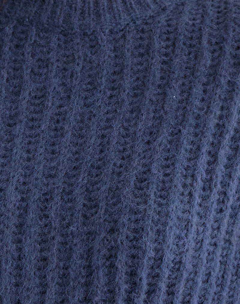 Image of Daren Oversized Knitted Jumper in Navy