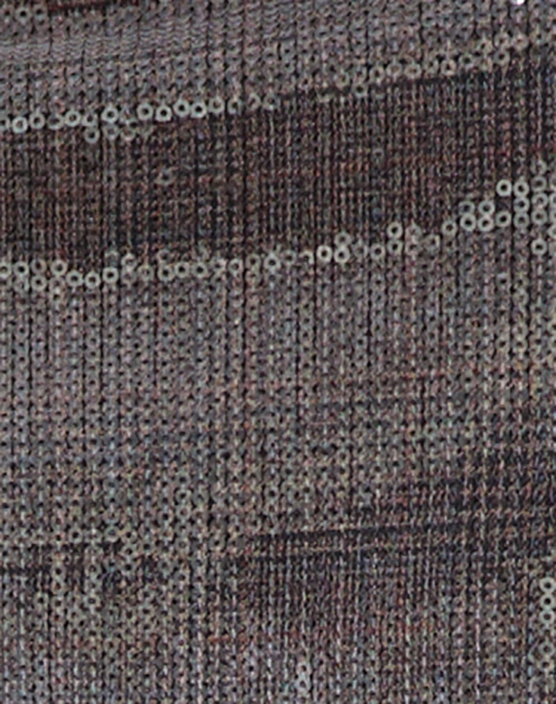 Image of Earline Mini Skirt in Sequin Check Brown
