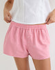 Image of East Boxer Short in Mini Gingham Peach