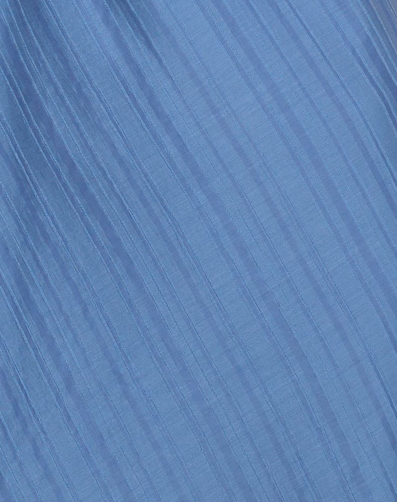 Image of Elayna Midi Dress in Chiffon Stripe Blue