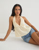 Image of Eldana Halterneck Top in Poplin Buttermilk