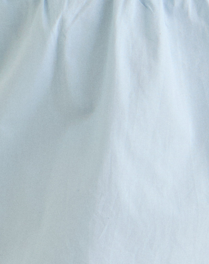 Image of Eldana Halterneck Top in Poplin Ice Blue
