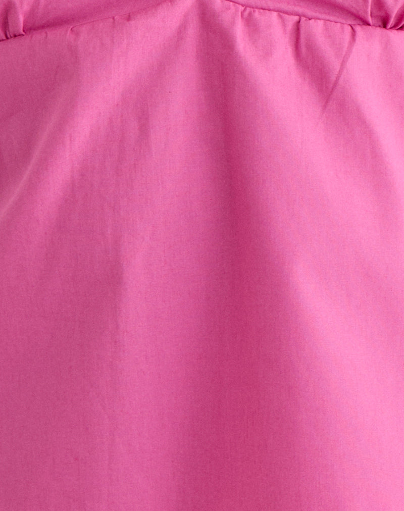 Image of Eldana Halterneck Top in Poplin Pink Rose
