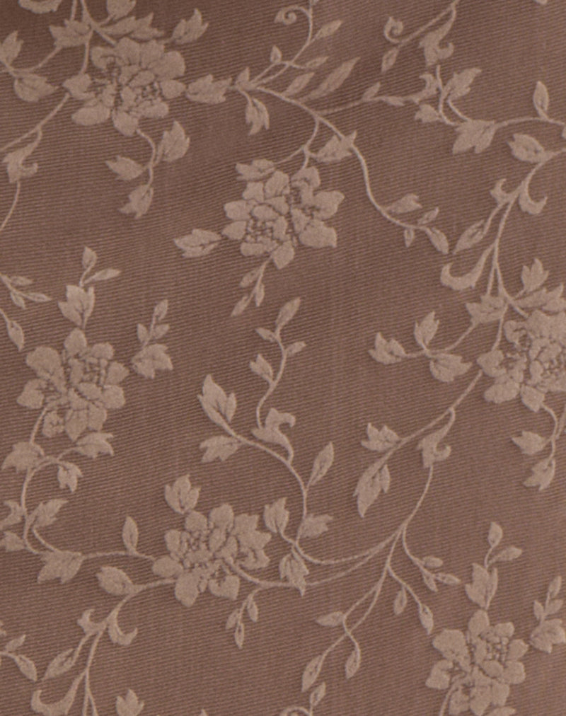 Image of Elif Midi Skirt in Leafy Flock Dark Taupe