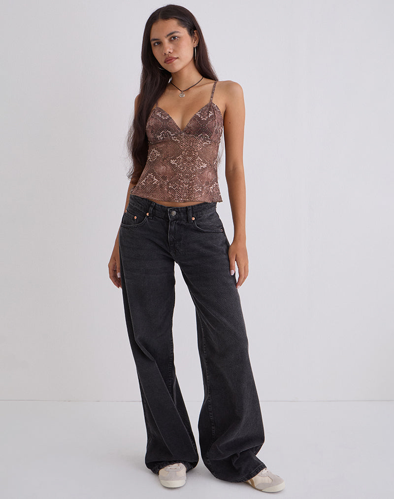 Image of Elowyn Cami Top in Oversized Snake Skin