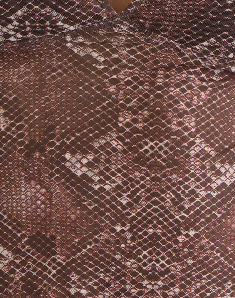 Image of Elowyn Cami Top in Oversized Snake Skin
