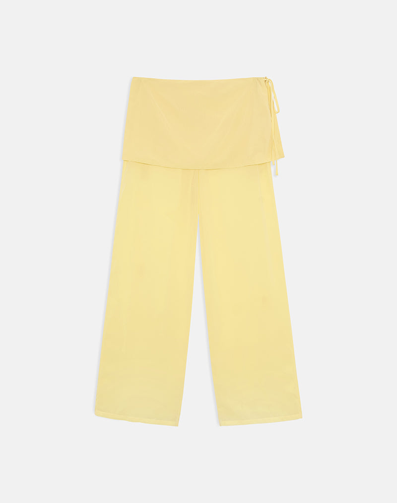 Image of Eluna Trouser in Chiffon Pastel Yellow