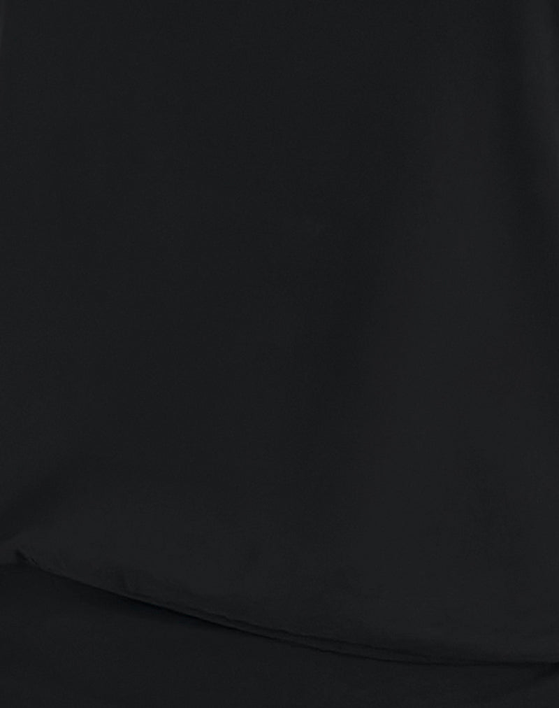 Image of Elysian Asymmetric Top in Cupro Black