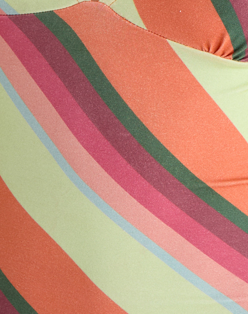 Image of Emberlo Top in Mixed Stripe Orange