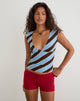 Image of Emberlo Top in Retro Stripe Blue