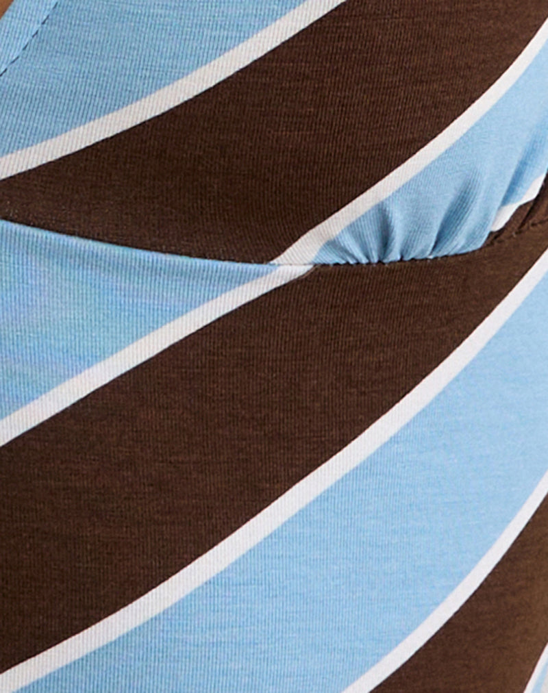 Image of Emberlo Top in Retro Stripe Blue