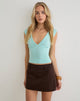 Image of Carlin Mini Skirt in Brown