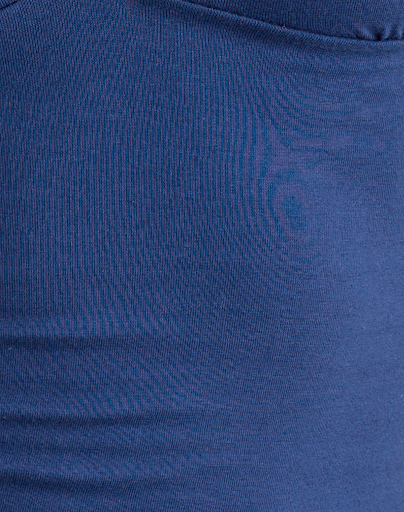 Image of Emberly Plunge Top in Dazzling Blue