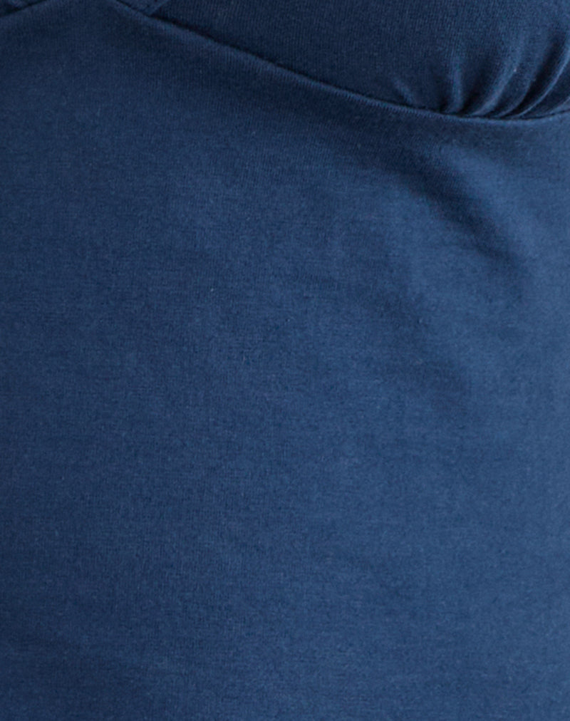 Image of Emberly Plunge Top in Navy
