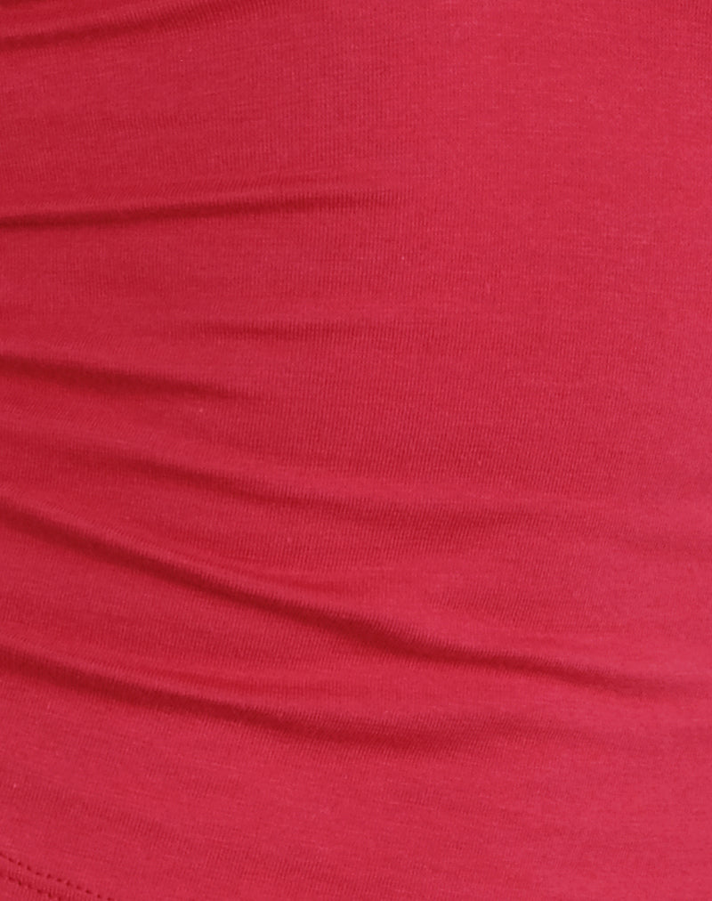 Image of Emberly Plunge Top in Adrenaline Red