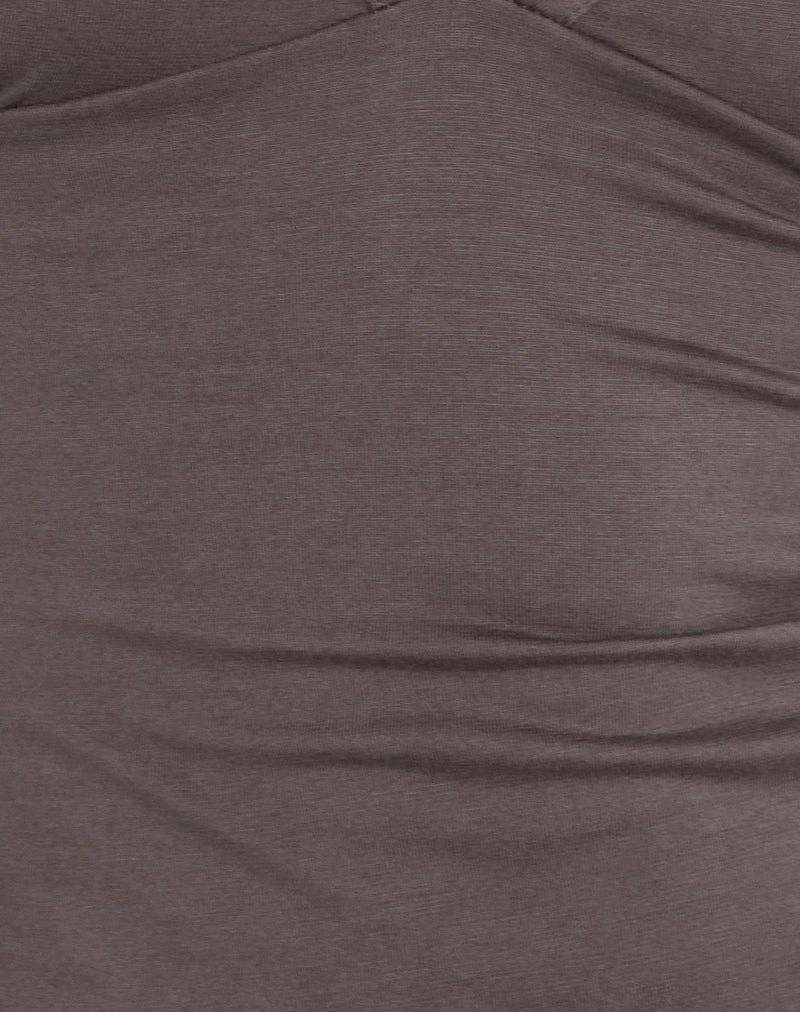 Image of Emberly Plunge Top in Peppercorn