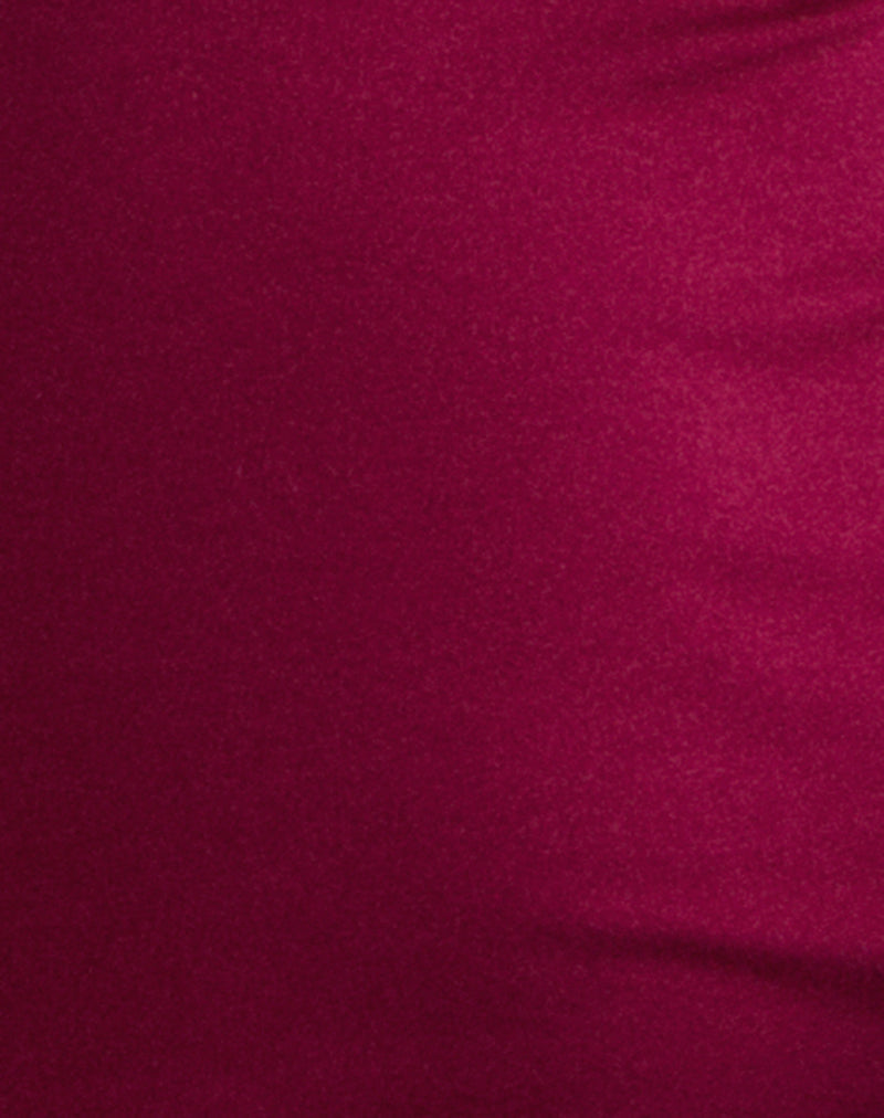 Image of Emesy Long Sleeve Top in Burgundy