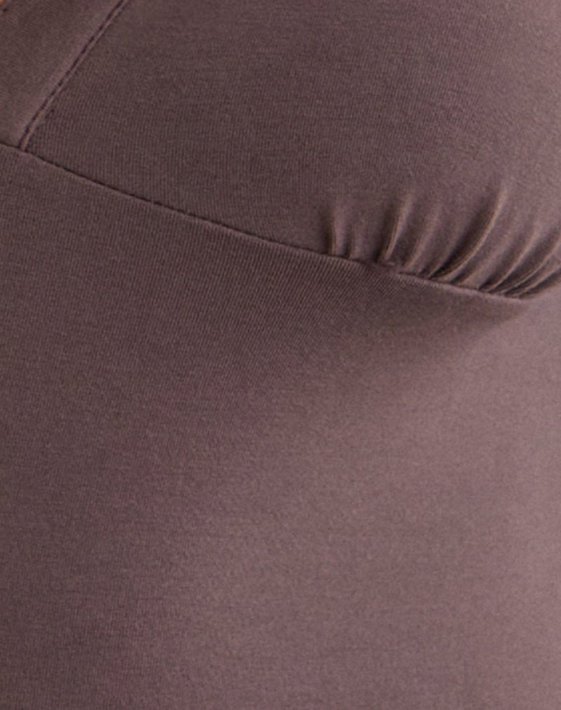 Image of Emesy Long Sleeve Top in Coffee Quartz