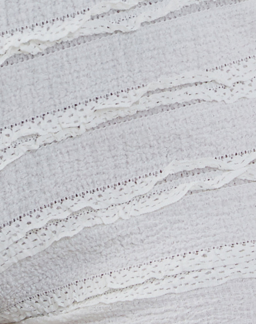 Image of Ena Frilly Bloomer Micro Shorts in Ivory