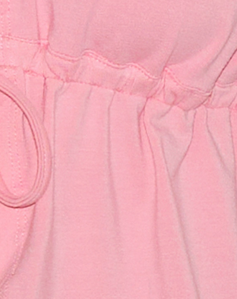 Image of Ender Tie Bandeau Top in Rayon Ballet Pink