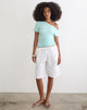 Image of Ennea Longline Short in Broderie White