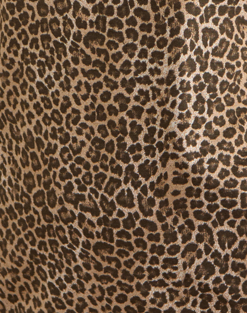 Image of Entari Mini Dress in Rar Leopard Brown