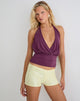 Image of Erna Micro Short in Clear Sequin Yellow