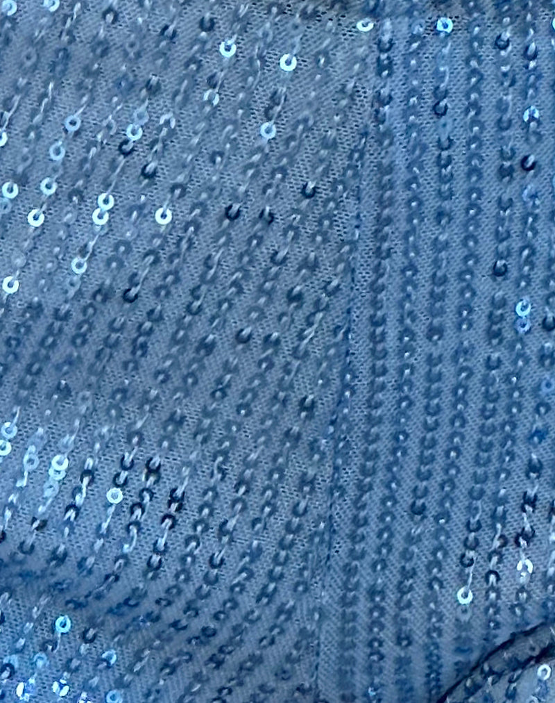 Image of Erna Micro Short in Light Blue Mini Sequin