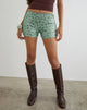 Image of Erna Micro Short in Paisley Sequin Teal