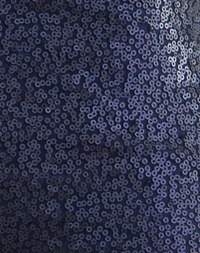 Image of Erna Micro Short in Drape Sequin Navy