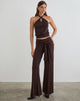 Image of Esata Wrap Trouser in Bitter Chocolate