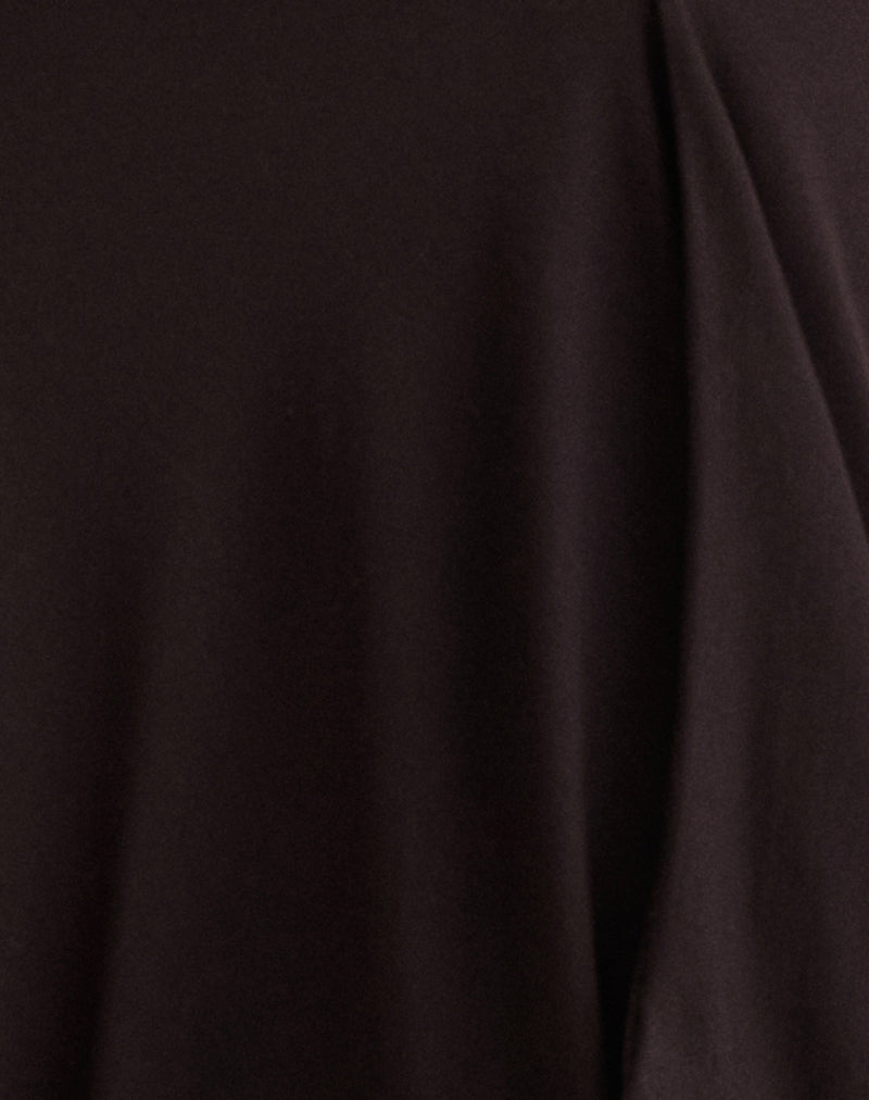 Image of Esmeray Midi Skirt in Chocolate Brown
