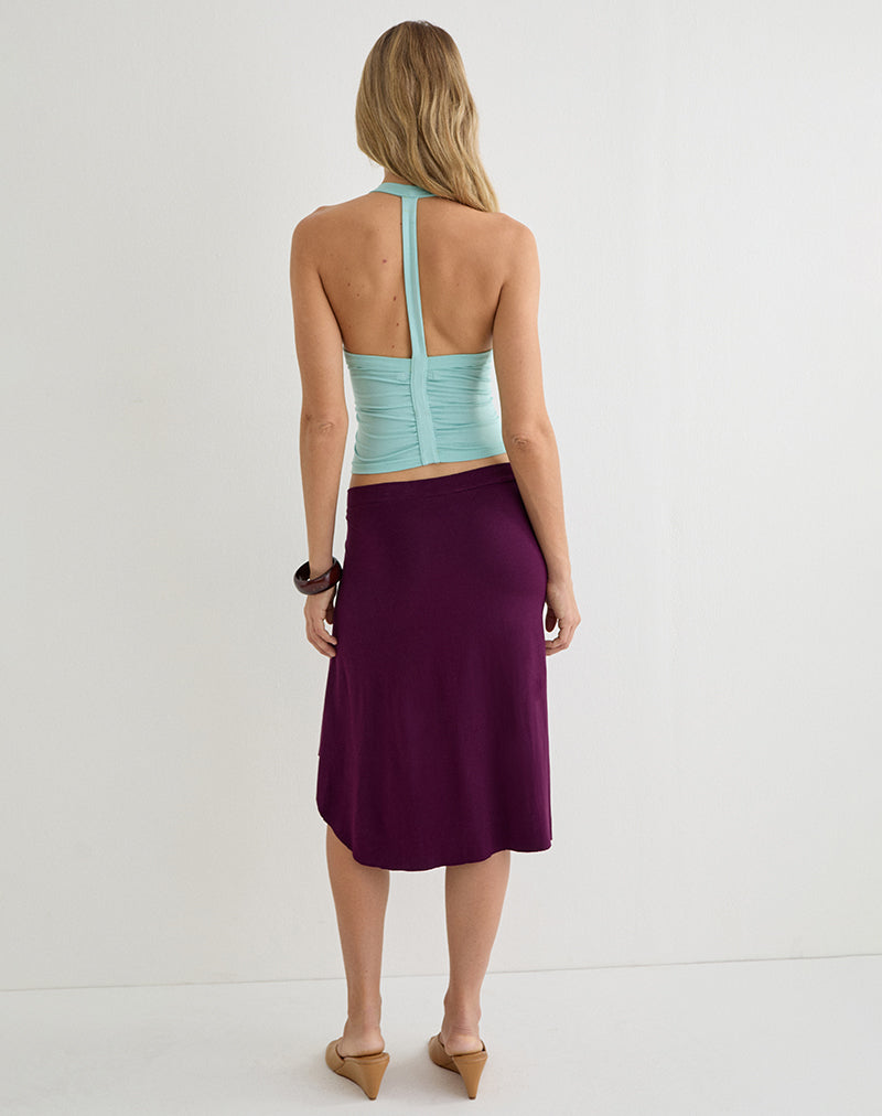 Image of Esmeray Midi Skirt in Rayon Jersey Fig