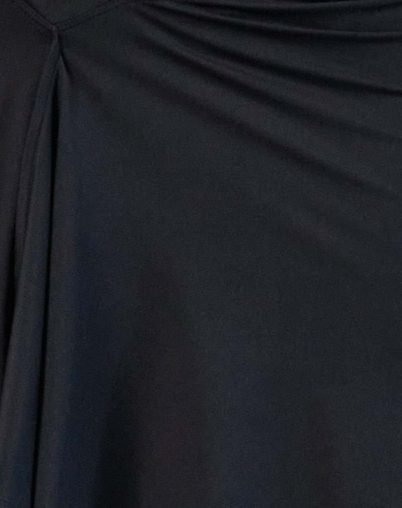 Image of Esmeray Midi Skirt In Black