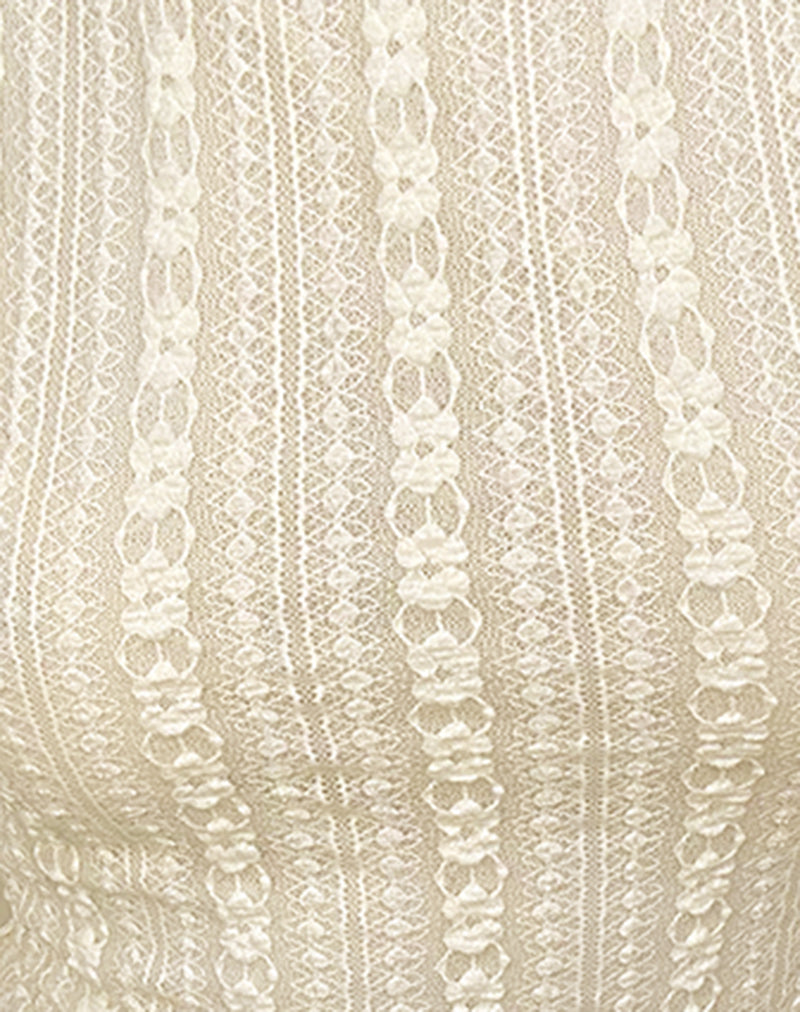Image of Etta Double Layered Lace Vest Top in Cream