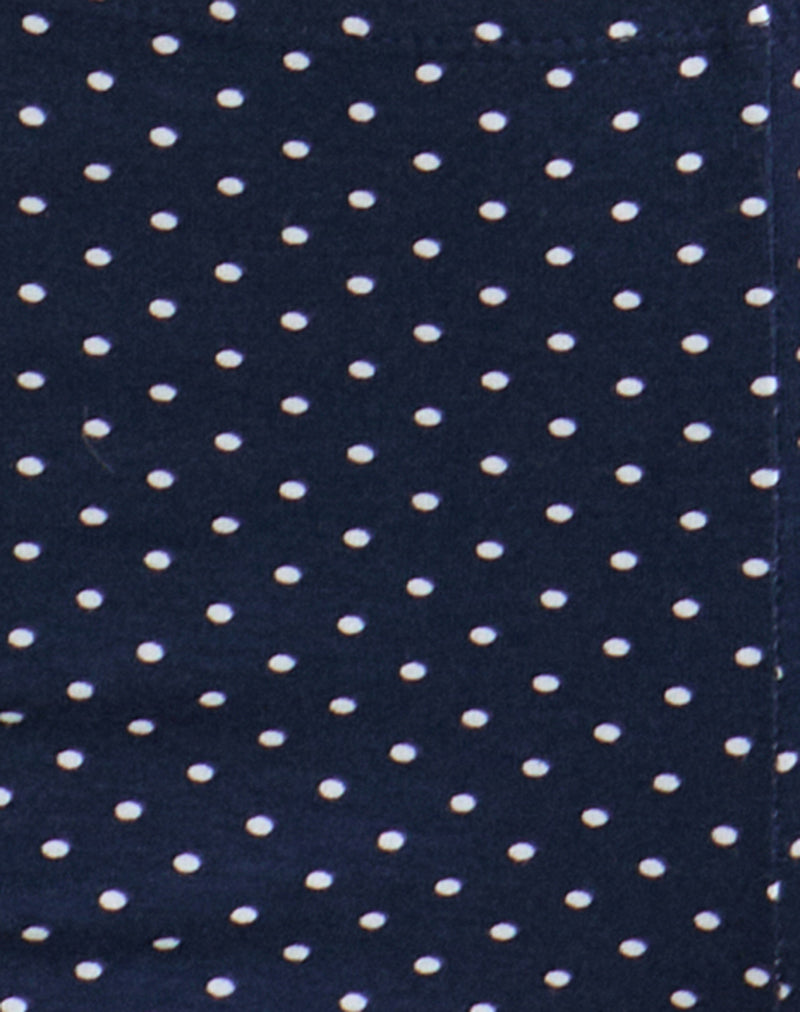 Image of Eunia Short in Navy with Micro Polka Print