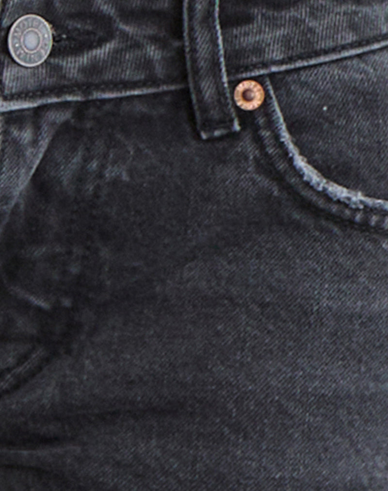 Image of Extra Low Rise Flare Jeans in Vintage Black