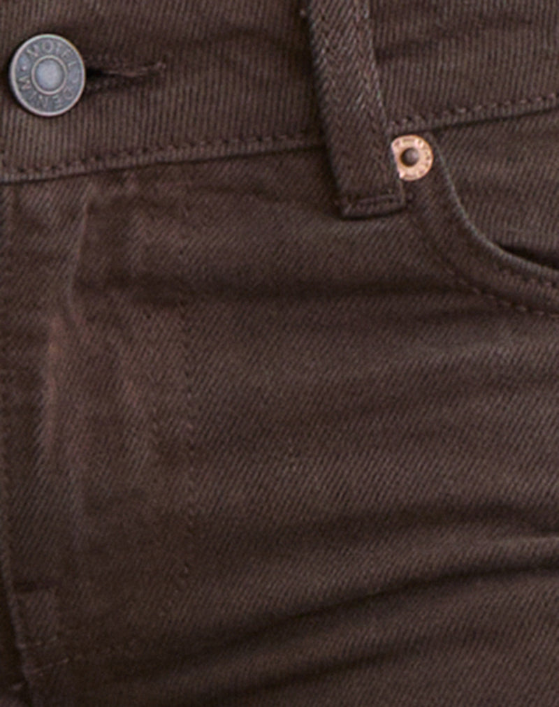 Image of Extra Low Rise Flare Jeans in Dark Chocolate