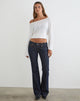 Image of Extra Low Rise Flare Jeans in Indigo